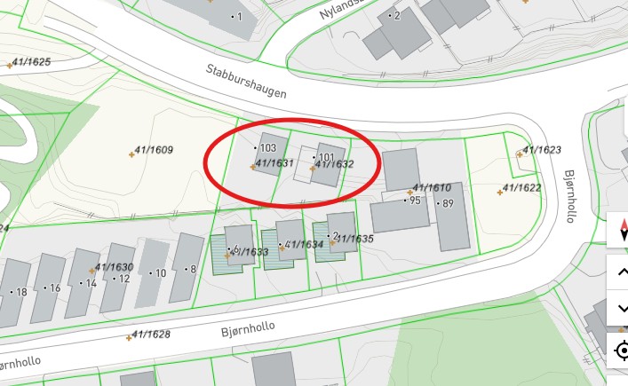 Boliger mot nord - Hus 1 og 2